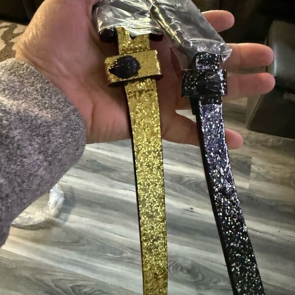 Kurt Geiger Glitter 2 piece Belts - Picture 8 of 10